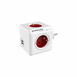 Allocacoc PowerCube original usb ROJO SCHUKO